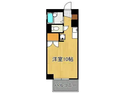 ダイナコート小倉下到津302(ワンルーム/3階)の間取り写真