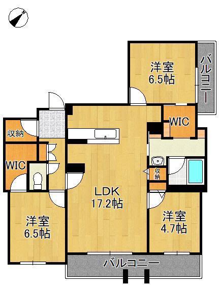 VIVACE日明(3LDK/3階)の間取り写真