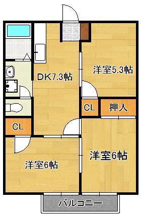 サンハイム Ⅰ(3DK/1階)の間取り写真