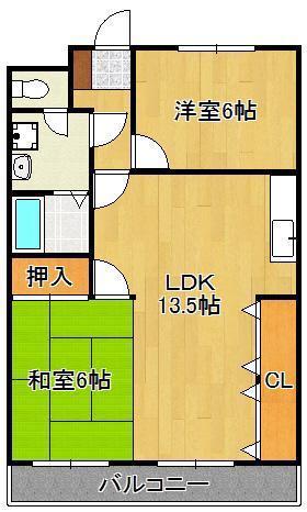 ロイヤルメゾン(2LDK/3階)の間取り写真