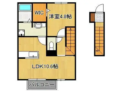 サンハイム チサ(1LDK/2階)の間取り写真
