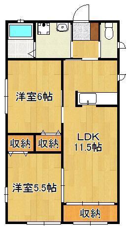 ANNEX・Ⅰ(2LDK/2階)の間取り写真
