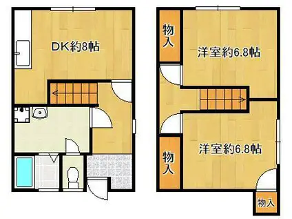 メゾネット14(2DK/1階)の間取り写真