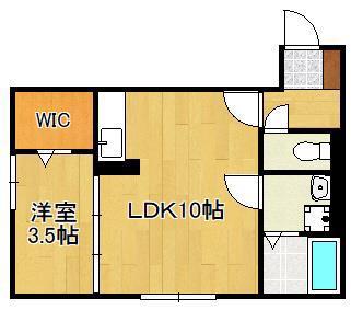 ステラコート壱番館B棟(1LDK/1階)の間取り写真