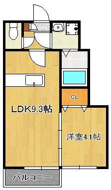 シャルム岡垣4(1LDK/1階)の間取り写真