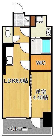 レジェンド直方二番館(1LDK/9階)の間取り写真