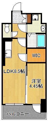 レジェンド直方二番館(1LDK/9階)の間取り写真
