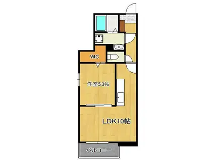 パーシーブⅡ(1LDK/1階)の間取り写真