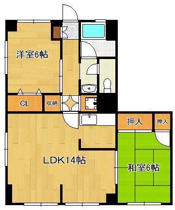 ヒカリハイツ(3LDK/3階)の間取り写真