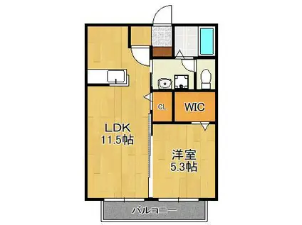 センターガーデン(1LDK/2階)の間取り写真