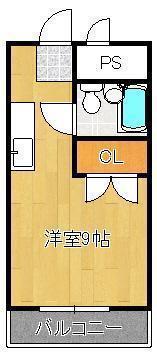 フェリス小嶺台(ワンルーム/1階)の間取り写真