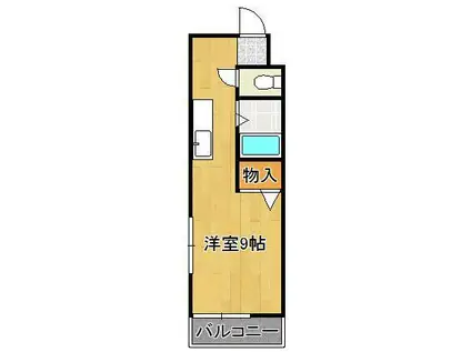 ハイツ永犬丸(ワンルーム/2階)の間取り写真