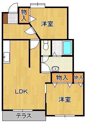 グランドステージ1(2LDK/1階)の間取り写真