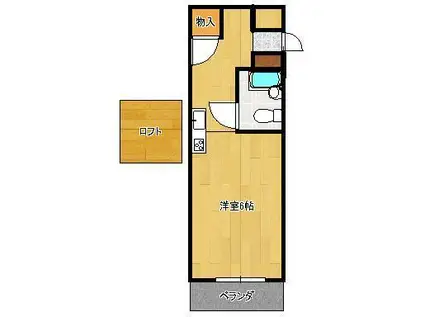 ジョイフル相生(ワンルーム/3階)の間取り写真