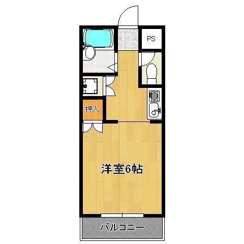 ガルヴォ三ヶ森(1K/3階)の間取り写真