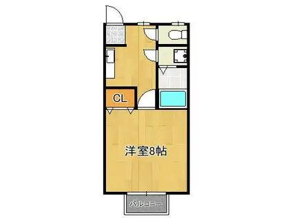 PLACE21(1K/2階)の間取り写真