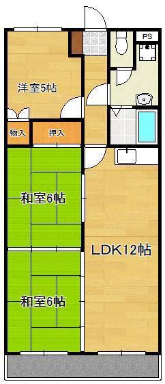 キャンファ・マンション1(3LDK/3階)の間取り写真