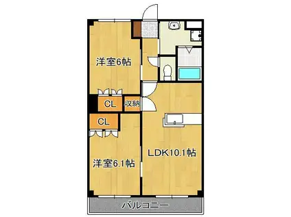 メゾン・ド・エスぺランスⅠ(2LDK/1階)の間取り写真