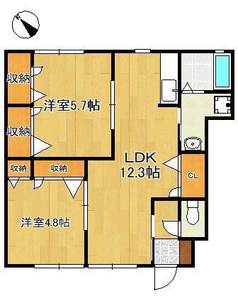 ベネティア館(2LDK/1階)の間取り写真