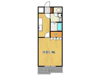 エルプランドール(1K/1階)の間取り写真