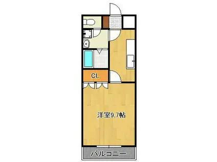 エルプランドール(1K/2階)の間取り写真