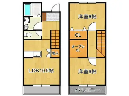 CS黒崎(2LDK/1階)の間取り写真