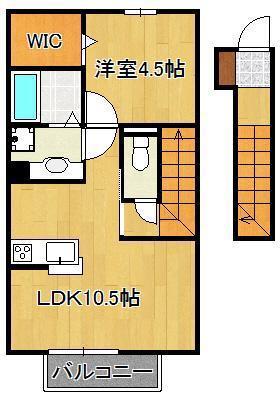 メゾンド・グロウ23(1LDK/2階)の間取り写真