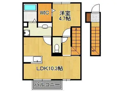 オレンジハウス(1LDK/2階)の間取り写真