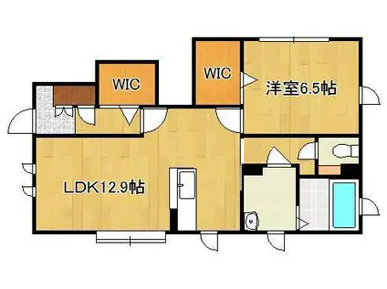 シャーメゾンU&R(1LDK/1階)の間取り写真
