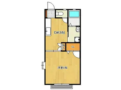 テナシティ A棟(1DK/1階)の間取り写真