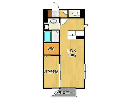 D-ROOM的場町(1LDK/2階)の間取り写真