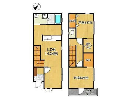筑豊電気鉄道 西山駅(福岡) 徒歩8分 2階建 築1年(2SLDK)の間取り写真
