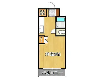 リュバンドール(ワンルーム/4階)の間取り写真