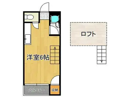 OASIS日吉台(ワンルーム/1階)の間取り写真