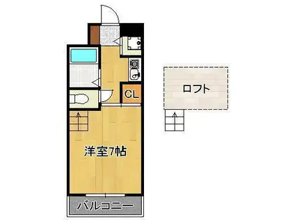 コンドミニアム折尾駅前(1K/4階)の間取り写真