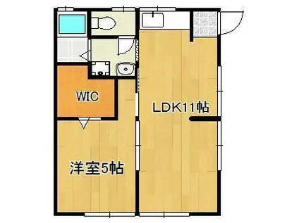 コーポ久貴(1LDK/2階)の間取り写真