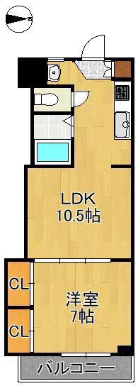 コンフォルト1(1LDK/3階)の間取り写真