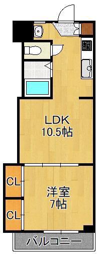 コンフォルト1(1LDK/4階)の間取り写真