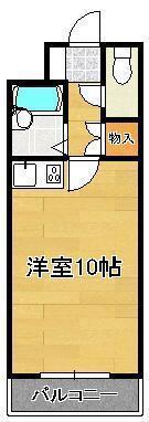 アーバンポート折尾学園都市(ワンルーム/4階)の間取り写真