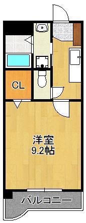 フレンテ二島(1K/2階)の間取り写真