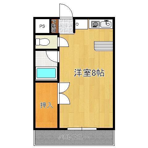 ロフトマンション本城東(ワンルーム/2階)の間取り写真