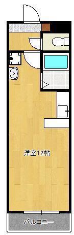 サンシティー則松(1K/2階)の間取り写真