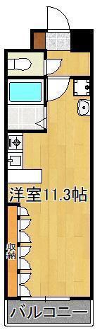 サンシティー則松(1K/2階)の間取り写真