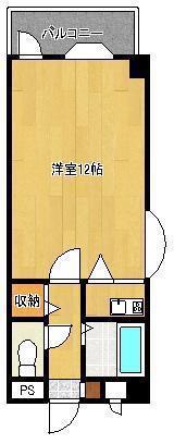 ケイズプレイス光貞台(ワンルーム/2階)の間取り写真