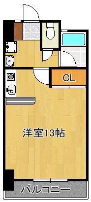 マーサハイツⅢ(ワンルーム/1階)の間取り写真