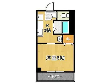 第2豊ハイツ(1K/1階)の間取り写真