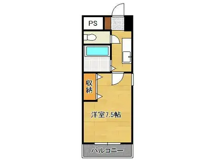 メゾン浅川台(1K/5階)の間取り写真