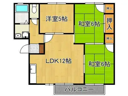 フレグランスK(3LDK/2階)の間取り写真