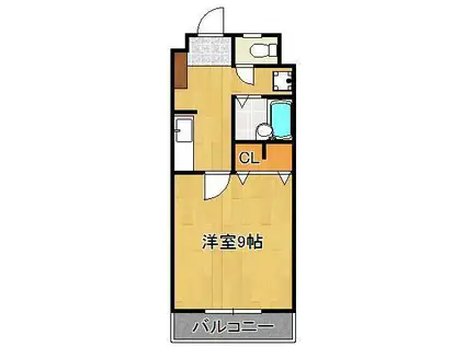 サクシード浅川(1K/3階)の間取り写真