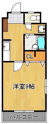 サクシード浅川(1K/3階)の間取り写真